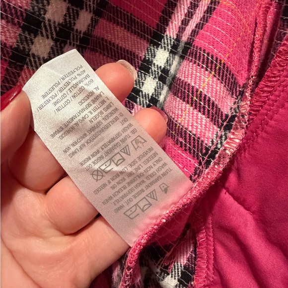 Belle by Kim Gravel Women's Jacket Sz XL Sequin Plaid Lumberjill Pink - Picture 4 of 5